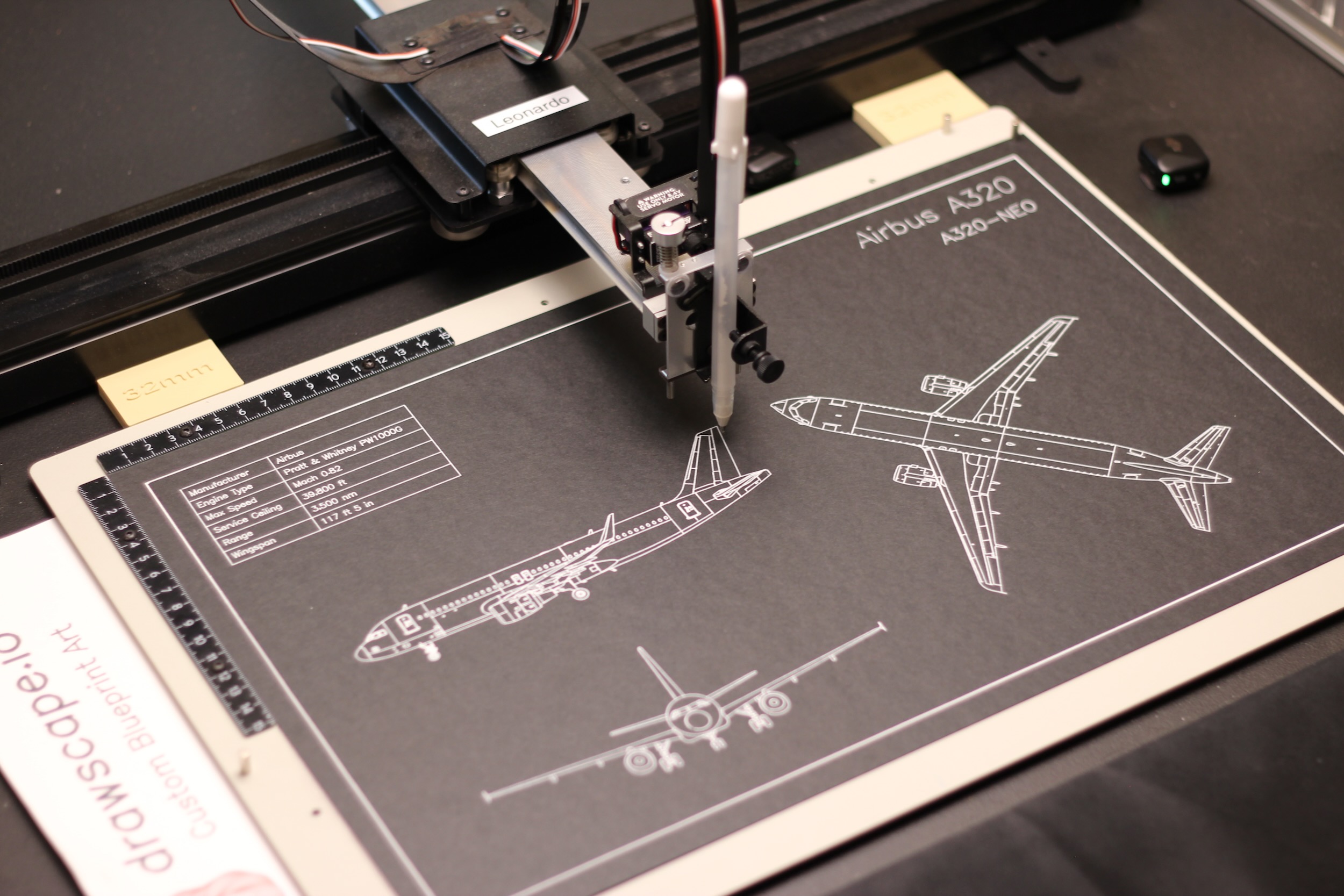 KOBELCO hydraulic crawler crane blueprint being drawn by plotting machine